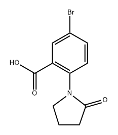 5-bromo-2-(2-oxopyrrolidin-1-yl)benzoicacid Structure