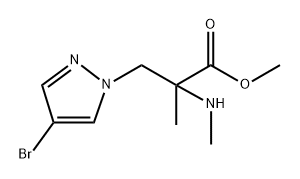 1H-Pyrazole-1-propanoic acid, 4-bromo-α-methyl-α-(methylamino)-, methyl ester Structure