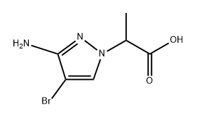 1H-Pyrazole-1-acetic acid, 3-amino-4-bromo-α-methyl- Structure