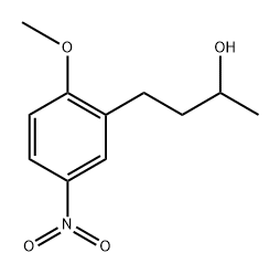 Benzenepropanol, 2-methoxy-α-methyl-5-nitro- Structure