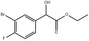 Ethyl 3-bromo-4-fluoro-α-hydroxybenzeneacetate Structure