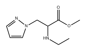 1H-Pyrazole-1-propanoic acid, α-(ethylamino)-, methyl ester 구조식 이미지