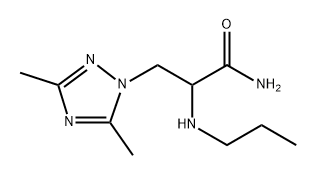 1H-1,2,4-Triazole-1-propanamide, 3,5-dimethyl-α-(propylamino)- Structure