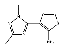 2-Thiophenamine, 3-(1,3-dimethyl-1H-1,2,4-triazol-5-yl)- Structure