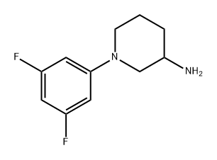 1-(3,5-difluorophenyl)piperidin-3-amine Structure