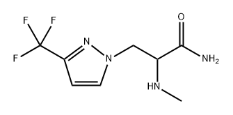 1H-Pyrazole-1-propanamide, α-(methylamino)-3-(trifluoromethyl)- Structure