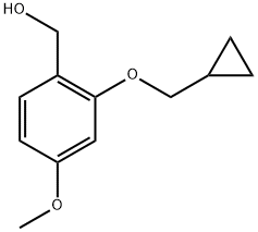 (2-(cyclopropylmethoxy)-4-methoxyphenyl)methanol Structure