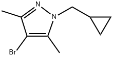 4-bromo-1-(cyclopropylmethyl)-3,5-dimethyl-1H-pyrazole Structure