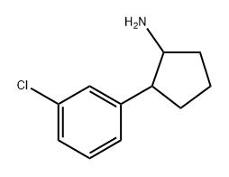 2-(3-chlorophenyl)cyclopentan-1-amine hydrochloride 구조식 이미지