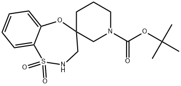 Spiro[4H-5,1,2-benzoxathiazepine-4,3′-piperidine]-1′-carboxylic acid, 2,3-dihydro-, 1,1-dimethylethyl ester, 1,1-dioxide Structure