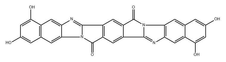 Dibenzo[f,f]benzo[1,2:3,4:4,5:3,4]dipyrrolo[1,2-a:1,2-a]bisbenzimidazole-8,18-dione,  2,4,12,14-tetrahydroxy-  (9CI) Structure