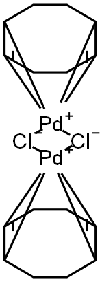 Palladium, di-μ-chlorobis[(1,2,5,6-η)-1,5-cyclooctadiene]di- Structure