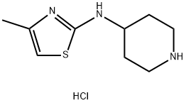 N-(4-methyl-1,3-thiazol-2-yl)piperidin-4-amine dihydrochloride 구조식 이미지