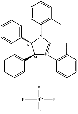 1H-Imidazolium, 4,5-dihydro-1,3-bis(2-methylphenyl)-4,5-diphenyl-, (4S,5S)-, tetrafluoroborate(1-) (1:1) Structure