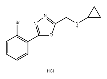 n-{[5-(2-bromophenyl)-1,3,4-oxadiazol-2-yl]methyl}cyclopropanamine hydrochloride Structure