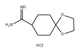 1,4-Dioxaspiro[4.5]decane-8-carboximidamide, hydrochloride (1:1) Structure