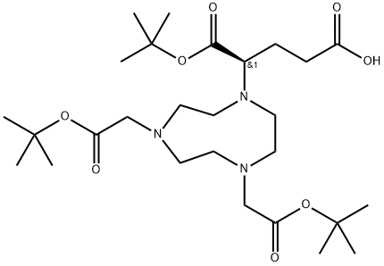 1H-1,4,7-Triazonine-1,4,7-triacetic acid, α1-(2-carboxyethyl)hexahydro-, 1,4,7-tris(1,1-dimethylethyl) ester, (α1R)- Structure