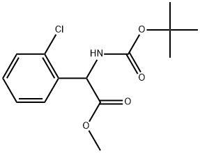 Benzeneacetic acid, 2-chloro-α-[[(1,1-dimethylethoxy)carbonyl]amino]-, methyl ester Structure