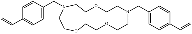 7,13-Bis[(4-ethenylphenyl)methyl]-1,4,10-trioxa-7,13-diazacyclopentadecane 구조식 이미지