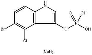 1H-Indol-3-ol,5-bromo-4-chloro-, dihydrogen phosphate (ester), calcium salt (1:1) (9CI) Structure