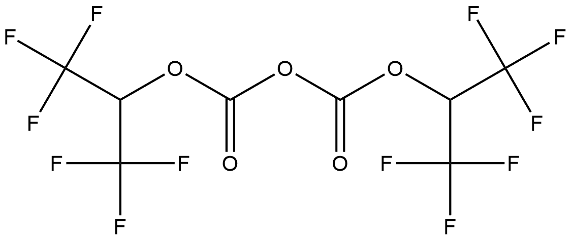 Dicarbonic acid, 1,3-bis[2,2,2-trifluoro-1-(trifluoromethyl)ethyl] ester Structure