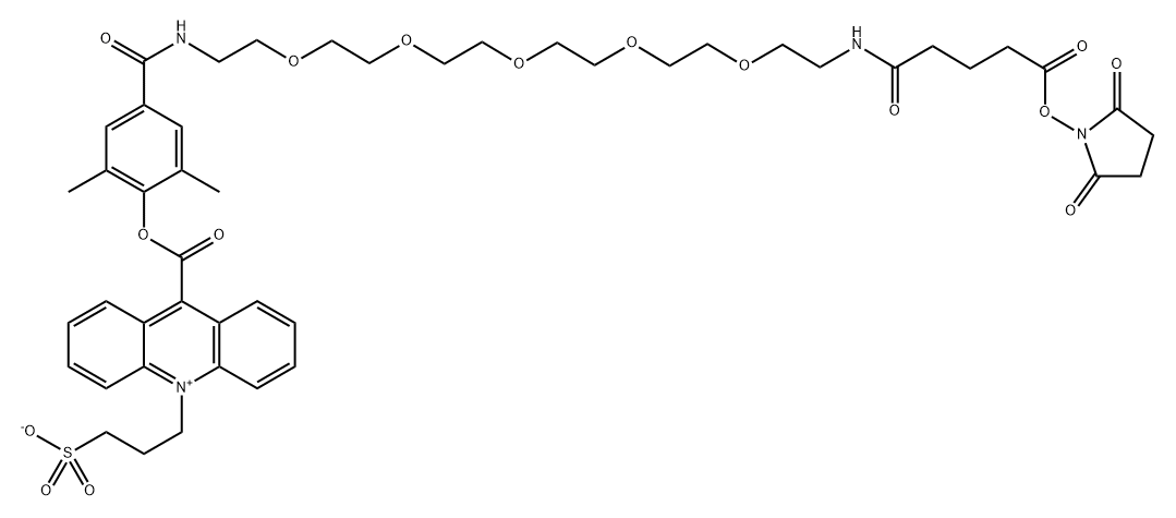 NSP-DMAE-HEG-Glu-NHS Structure