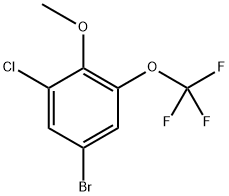 5-bromo-1-chloro-2-methoxy-3-(trifluoromethoxy)benzene Structure