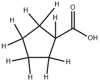 Cyclopentane-1,2,2,3,3,4,4,5,5-d9-carboxylic acid Structure