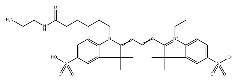 Cyanine 3 Monofunctional Hexanoic Acid Ethylenediamine Amide Structure