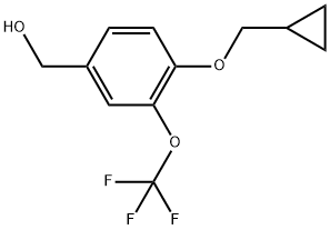 4-(Cyclopropylmethoxy)-3-(trifluoromethoxy)benzenemethanol Structure