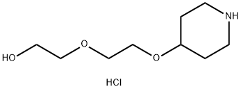 Ethanol, 2-[2-(4-piperidinyloxy)ethoxy]-, hydrochloride (1:1) Structure