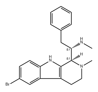 (1S)-1α-[(S)-1-Amino-2-(4-methylphenyl)ethyl]-6-bromo-1,2,3,4-tetrahydro-2-methyl-β-carboline 구조식 이미지