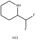 Piperidine, 2-(difluoromethyl)-, hydrochloride (1:1) Structure