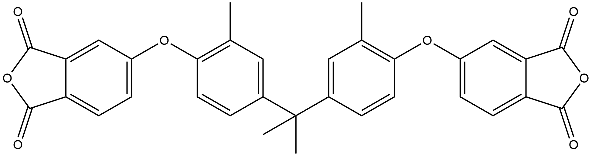 1,3-Isobenzofurandione, 5,5′-[(1-methylethylidene)bis(2-methyl-4,1-phenylene)oxy]bis- 구조식 이미지