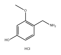 4-(Aminomethyl)-3-methoxyphenol hydrochloride Structure