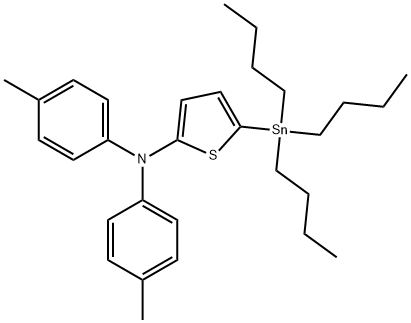 N,N-di-p-tolyl-5-(tributylstannyl)-thiophen-2-amine Structure