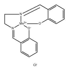 [Mn(N,N-ethylenebis(salicylidenaminate))Cl] 구조식 이미지