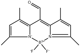 Boron, [α-(3,5-dimethyl-2H-pyrrol-2-ylidene-κN)-3,5-dimethyl-1H-pyrrole-2-acetaldehydato-κN1]difluoro-, (T-4)- Structure