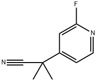 2-(2-fluoro-4-pyridyl)-2-methyl-propanenitrile 구조식 이미지