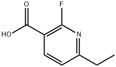 6-ethyl-2-fluoronicotinic acid Structure