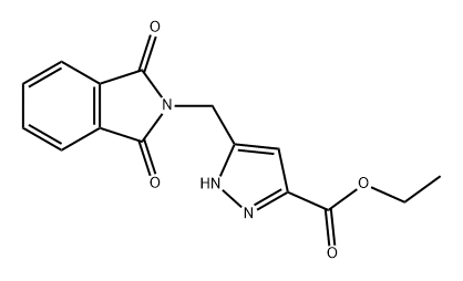 ethyl 5-((1,3-dioxoisoindolin-2-yl)methyl)-1H-pyrazole-3-carboxylate 구조식 이미지