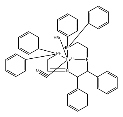 Bromocarbonyl[(1S,2S)-2,3-diphenylethylenediamine-N,N'-bis(2-diphenylphosphinoethyllidene)]iron(II) tetraphenylborate, FeATHer-II  Catalyst Structure