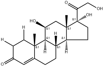 Pregn-4-ene-3,20-dione-1,2-d2, 11,17,21-trihydroxy-, (11β)- Structure