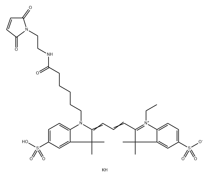 Sulfo-Cyanine3 maleimide 구조식 이미지