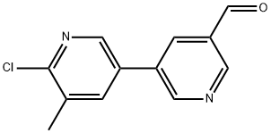 6'-Chloro-5'-methyl[3,3'-bipyridine]-5-carboxaldehyde Structure