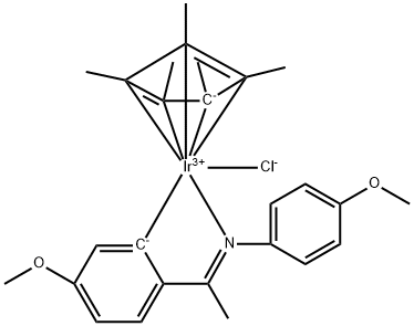 Chloro(pentaMethylcyclopentadienyl){5-Methoxy-2-{1-[(4-Methoxyphenyl)iMino-kN]ethyl}phenyl-kC}iridiuM(III), 99% Iridicycle-MeO Structure