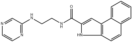 N-(2-(pyrazin-2-ylamino-)ethyl)-3H-benzo[e]indol-2-carboxylic acid amide Structure