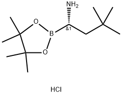 1,3,2-Dioxaborolane-2-methanamine, α-(2,2-dimethylpropyl)-4,4,5,5-tetramethyl-, hydrochloride (1:1), (αS)- Structure