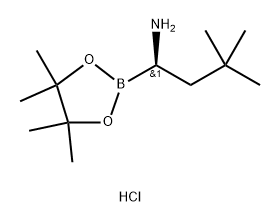 1,3,2-Dioxaborolane-2-methanamine, α-(2,2-dimethylpropyl)-4,4,5,5-tetramethyl-, hydrochloride (1:1), (αR)- Structure