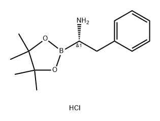 1,3,2-Dioxaborolane-2-methanamine, 4,4,5,5-tetramethyl-α-(phenylmethyl)-, hydrochloride (1:1), (αS)- Structure